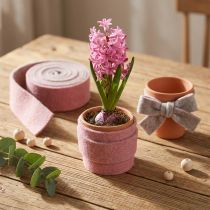 Product Pot ribbon decorative ribbon wool felt wool old pink grey 7.5cm 5m