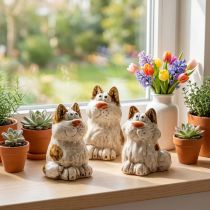 Product Ceramic Cat Decorative Figurines, Funny Animal Figurines for Living Room Decoration, 8cm, 4 Pieces