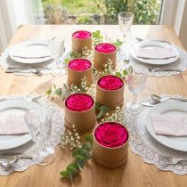 Product Preserved Rose Decorations, Real Flowers for Table Decoration, Unique and Sustainable Blooms, 5cm, 6 Pieces