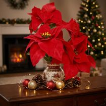 Product Christmas Star Red Artificial L55cm 2pcs