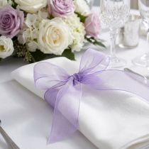 Product Organza ribbon gift ribbon purple ribbon selvedge 25mm 50m