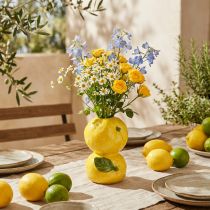 Product Flower vase lemon ceramic vase decoration Mediterranean H13cm