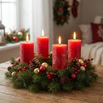 Product Solid-colored candles red 60x100mm 4 pcs