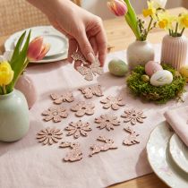 Product Scatter decoration wood, scatter pieces spring Easter pink 2–4cm 64p