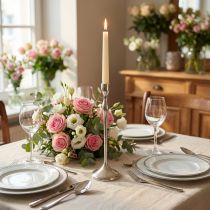 Product Candlestick antique silver H31cm