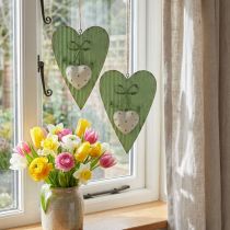 Product Metal heart, decorative heart for hanging, heart decoration H14.5cm 2 pcs