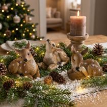 Product Deer decoration fawn figure lying table decoration 13×6.5×12cm 3pcs