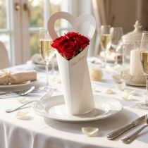 Product Flower Bag Roses Gift Packaging White 46cm 12 Pcs