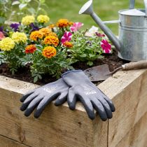 Product Gardening Gloves Size 8 EN 2121X Grey Black Blue Nylon