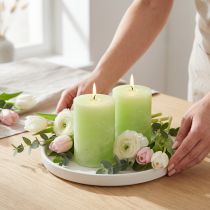 Product Candle coloured lime green pillar candles 85×120mm 2 pcs