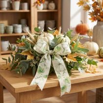 Product Gift ribbon pumpkin ribbon autumn green 40mm 15m