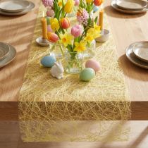 Product Deco fleece Sizoweb table runner yellow 30cm 5m