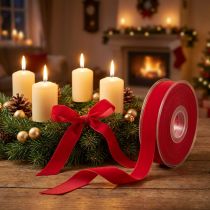 Product Velvet ribbon red decorative ribbon velvet 15mm 7m