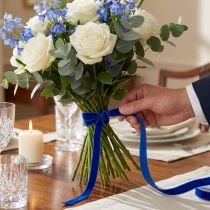 Product Decorative ribbon Velvet velvet ribbon blue 10mm 20m