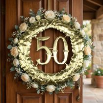 Product Anniversary number 50 in gold Ø40cm