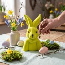Product Thinking Rabbit Easter Rabbit Bust – 2nd Choice – Yellow-Green 16.5×13×27cm