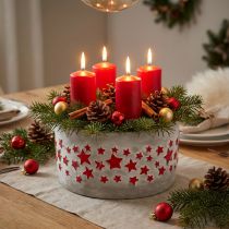 Product Planter bowl for Advent, planter with stars, concrete decoration Ø20cm H11cm