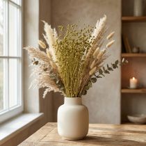 Product Dried Flax Stems in Olive Green 50g