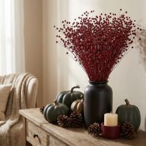 Product Natural Flax Bordeaux Red Dried Flowers L55cm 80g