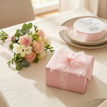 Product Organza ribbon, floral gift ribbon, pink, 25mm, 18m