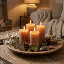 Product Pillar Candles Caramel Candles Solid Colored 60x100mm 4 pcs