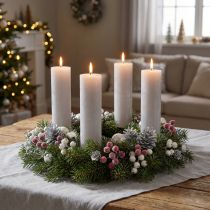 Product Large taper candles light grey solid coloured 50x300mm 4 pcs