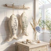 Product Maritime Decoration Fish for Hanging Fabric 34×14.5cm 2pcs