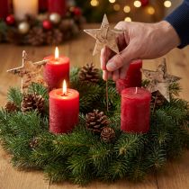 Product Decorative stars for sticking tree bark decoration stars Advent 22cm 24 pcs