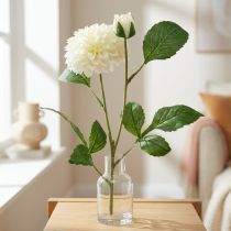 Product Dahlia Artificial Flowers Cream Green 2 Flowers 60cm