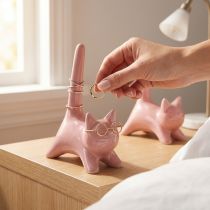Product Cat Decorative Figurine, Ideal Decoration for Bedroom and Bathroom, 14cm, 2 Pieces