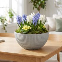 Product Plant bowl, mottled grey plastic, Ø35cm, H16.5cm