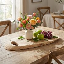 Product Acacia Wood Tray with Natural Edge L36–45cm W15–21cm
