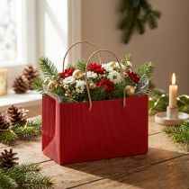 Product Gift bags red paper bags with handle 24×12×12cm 6pcs