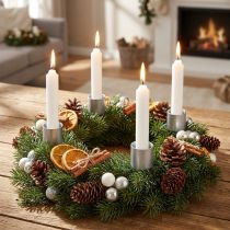 Product Stick candle holder candle holder silver grey Ø2.5cm H11cm 16 pcs
