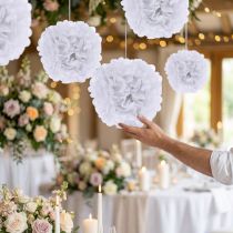 Product Paper Pom-pom White Ø30cm 5pcs