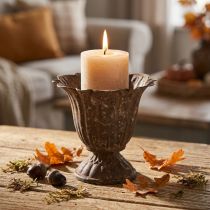 Product Candle holder trophy antique candle holder metal Ø10cm H9.5cm