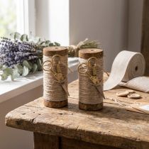 Product Yarn spool with decorative scissors Ø6.5cm H15cm 2pcs Vintage style