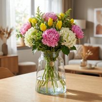 Product Decorative glass vase flower vase retro clear Ø22.5cm H29cm