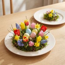 Product Round Decorative Plates 17 cm Apricot Set of 6 for Floral Arrangements and Table Decoration