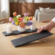 Product Slate board long, decorative tray natural stone 40×13cm 2pcs