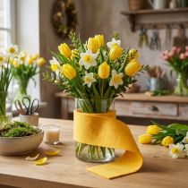 Product Felt ribbon 15cm x 5m yellow
