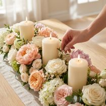 Product Pillar candle 120/60 cream 16 pcs