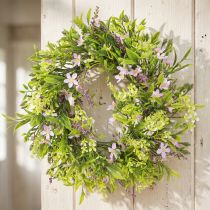 Product Artificial Lavender Flower Wreath for Hanging Purple Ø33cm