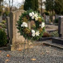 Product Dark green wreath stand – for smaller wreaths up to 50cm in diameter