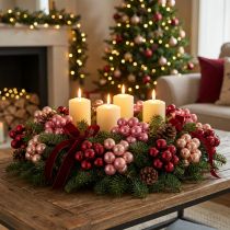 Product Mini Christmas Baubles on Wire Set Glossy Mirror Berries 20mm 140pcs