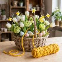 Product Felt cord fluffy Mirabell yolk yellow 25m