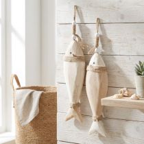 Product Wooden fish Maritime hanging decoration Paulownia 27cm 2pcs