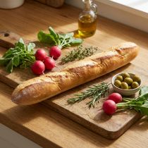 Product Decorative Baguette Replica 38cm - Artificial Food, Bread Imitation for Shop Windows and Kitchen Decoration