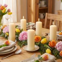 Product Pillar candle 120/40 cream 24 pcs