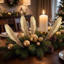 Product Decoration feathers gold Christmas decoration feathers 15-20cm 12 pcs